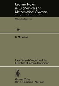 Produktbild: Input-Output Analysis and the Structure of Income Distribution
