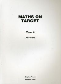 Produktbild: Maths on Target Year 4 Answers