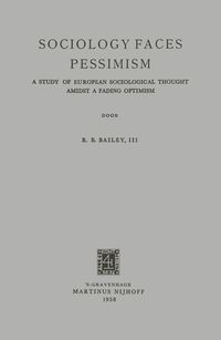 Produktbild: Sociology Faces Pessimism