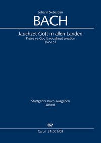 Produktbild: Jauchzet Gott in allen Landen (Klavierauszug)