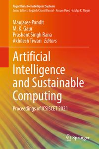 Produktbild: Artificial Intelligence and Sustainable Computing
