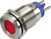 Produktbild: TRU Components GQ16F-D/R/12V/S LED-Signalleuchte Rot 12 V/DC