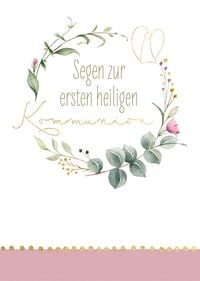 Produktbild: Gru&szlig;karte - Segen zur ersten heiligen Kommunion