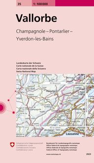 Produktbild: Swisstopo 1 : 100 000 Vallorbe