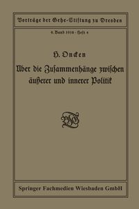 Produktbild: &Uuml;ber die Zusammenh&auml;nge zwischen &auml;u&szlig;erer und innerer Politik