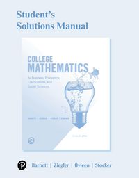 Produktbild: Student Solutions Manual for College Mathematics for Business, Economics, Life Sciences, and Social Sciences