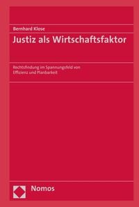 Produktbild: Justiz als Wirtschaftsfaktor