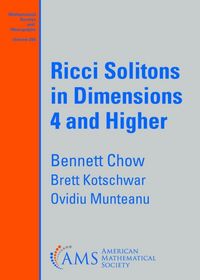 Produktbild: Ricci Solitons in Dimensions $4$ and Higher