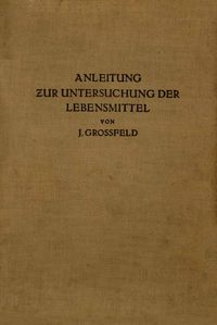 Produktbild: Anleitung zur Untersuchung der Lebensmittel