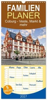 Produktbild: Familienplaner 2027 - Coburg - Veste, Markt & mehr mit 5 Spalten (Wandkalender, 21 x 45 cm) CALVENDO