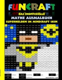 Produktbild: Funcraft - Das inoffizielle Mathe Ausmalbuch: Superhelden im Minecraft Skin (Cover Batman)