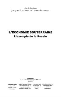 Produktbild: Economie souterraine l'exemplede la rus