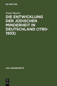 Produktbild: Die Entwicklung der j&uuml;dischen Minderheit in Deutschland (1780--1933)