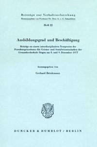 Produktbild: Ausbildungsgrad und Besch&auml;ftigung.