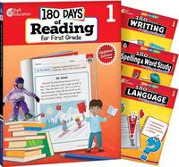 Produktbild: 180 Days(tm) Reading 2nd Ed, Writing, Spelling, & Language Grade 1: 4-Book Set