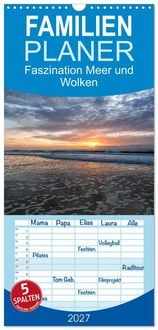 Produktbild: Familienplaner 2027 - Faszination Meer und Wolken mit 5 Spalten (Wandkalender, 21 x 45 cm) CALVENDO