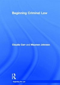 Produktbild: Carr, C: Beginning Criminal Law