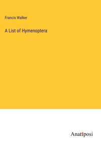 Produktbild: A List of Hymenoptera