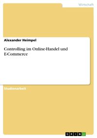 Produktbild: Controlling im Online-Handel und E-Commerce