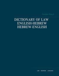 Produktbild: Dictionary of law English - Hebrew / Hebrew - English