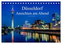 Produktbild: D&uuml;sseldorf - Ansichten am Abend (Tischkalender 2027 DIN A5 quer), CALVENDO Monatskalender