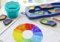 Faber-Castell Farbkasten Connector 12 Farben blau