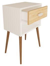 Produktbild: Holz Nachttisch Beistelltisch Schublade Singol XL