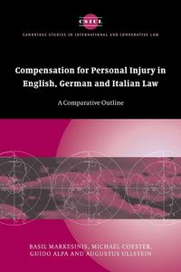 Produktbild: Compensation for Personal Injury in English, German and Italian Law