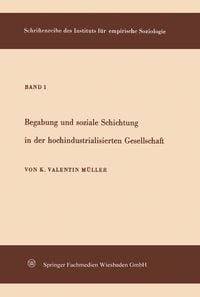 Produktbild: Begabung und soziale Schichtung in der hochindustrialisierten Gesellschaft