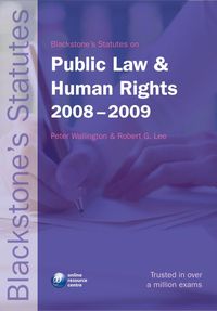 Produktbild: Blackstone's Statutes on Public Law and Human Rights 2008-2009