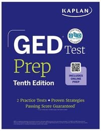 Produktbild: GED Test Prep, Tenth Edition (2026): Includes a Diagnostic Pretest, 2 Full Length Practice Tests, 1000+ Practice Questions, and 40+ Online Videos
