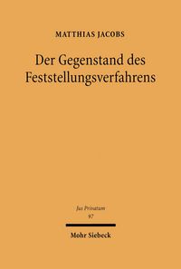 Produktbild: Der Gegenstand des Feststellungsverfahrens