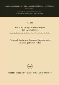 Produktbild: Ein Modell f&uuml;r die Anordnung der Elementarf&auml;den in einem gedrehten Faden