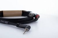 Produktbild: Cordial 14861 Klinke / Cinch Audio Y-Adapter [1x Klinkenstecker 3.5 mm - 2x Cinch-Stecker] 5 m Schwarz PVC-Mantel, Zwillingsleitung