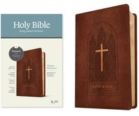 Produktbild: KJV Thinline Reference Bible, Filament Enabled (Leatherlike, Reverent Cross Dark Brown, Red Letter)