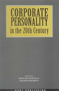 Produktbild: Corporate Personality in the 20th Century