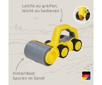 Produktbild: BIG 800054852 - BIG Power Worker Griffy Walze, gelb, L:25cm, Baustellenfahrzeug, Sandspielzeug