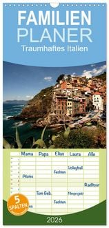 Produktbild: Familienplaner 2026 - Traumhaftes Italien mit 5 Spalten (Wandkalender, 21 x 45 cm) CALVENDO