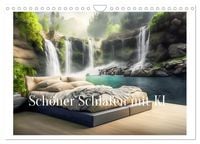 Produktbild: Sch&ouml;ner Schlafen mit KI (Wandkalender 2026 DIN A4 quer), CALVENDO Monatskalender