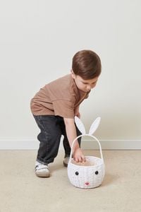 Produktbild Osterkorb Hase mit Henkel, Weiß, 36,5 x Ø 18cm