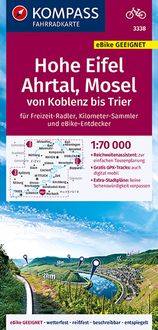 Bild vom Artikel KOMPASS Fahrradkarte 3338 Hohe Eifel, Ahrtal, Mosel, von Koblenz bis Trier 1:70.000 vom Autor Kompass-Karten GmbH