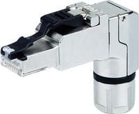 Produktbild: Teleg&auml;rtner 100023061 RJ45-Stecker gewinkelt, feldkonfektionierbar 100023061 Stecker, gerade 1 St.