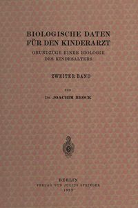 Produktbild: Biologische Daten f&uuml;r den Kinderarzt