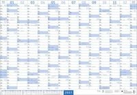 Produktbild: Mega-Posterplaner, blau 2027