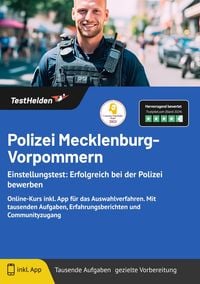 Produktbild: Polizei Mecklenburg-Vorpommern: Einstellungstest: Erfolgreich bei der Polizei be