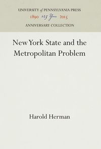 Produktbild: New York State and the Metropolitan Problem