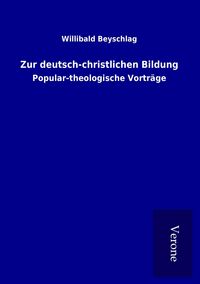 Produktbild: Zur deutsch-christlichen Bildung