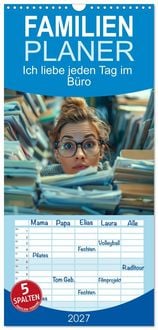Produktbild: Familienplaner 2027 - Ich liebe jeden Tag im B&uuml;ro mit 5 Spalten (Wandkalender, 21 x 45 cm) CALVENDO
