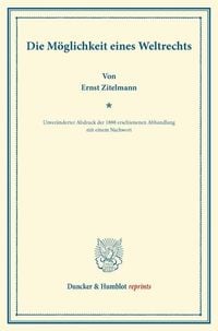 Produktbild: Die M&ouml;glichkeit eines Weltrechts.