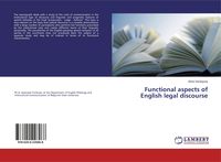 Produktbild: Functional aspects of English legal discourse